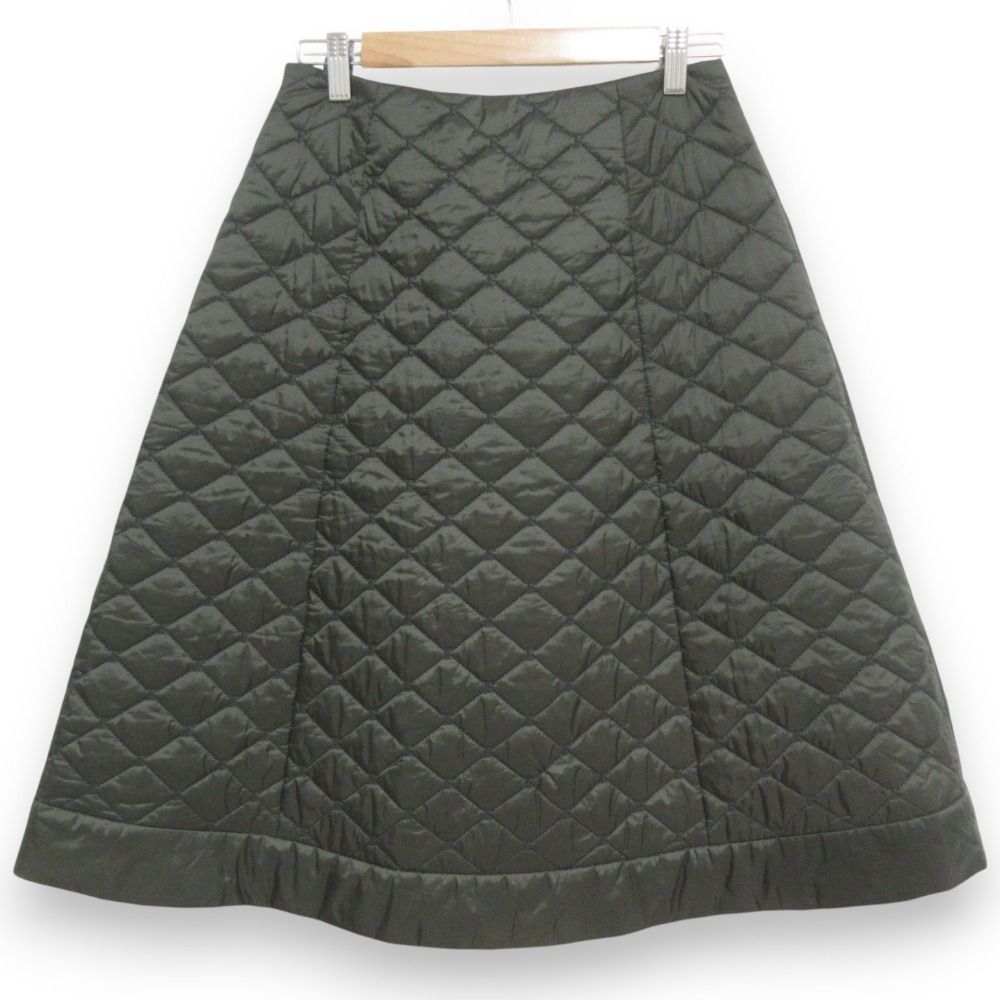 良品 23AW FOXEY フォクシー Setosa Fロゴ キルティングスカート 43977