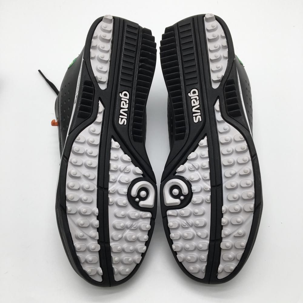 超美品】グラビスゴルフ ゴルフシューズ 黒×白 15910 スパイクレス