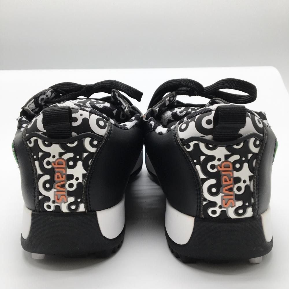 超美品】グラビスゴルフ ゴルフシューズ 黒×白 15910 スパイクレス