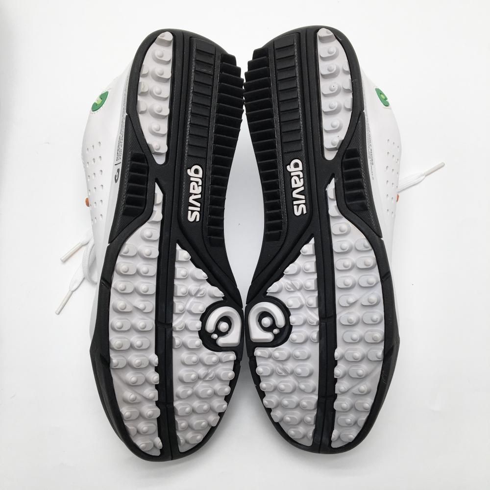 【新品未使用タグ付】グラビスゴルフシューズ27㎝￼白×黒スパイクレス メンズ 超美品】グラビスゴルフ ゴルフシューズ 白×黒 15910 スパイクレス