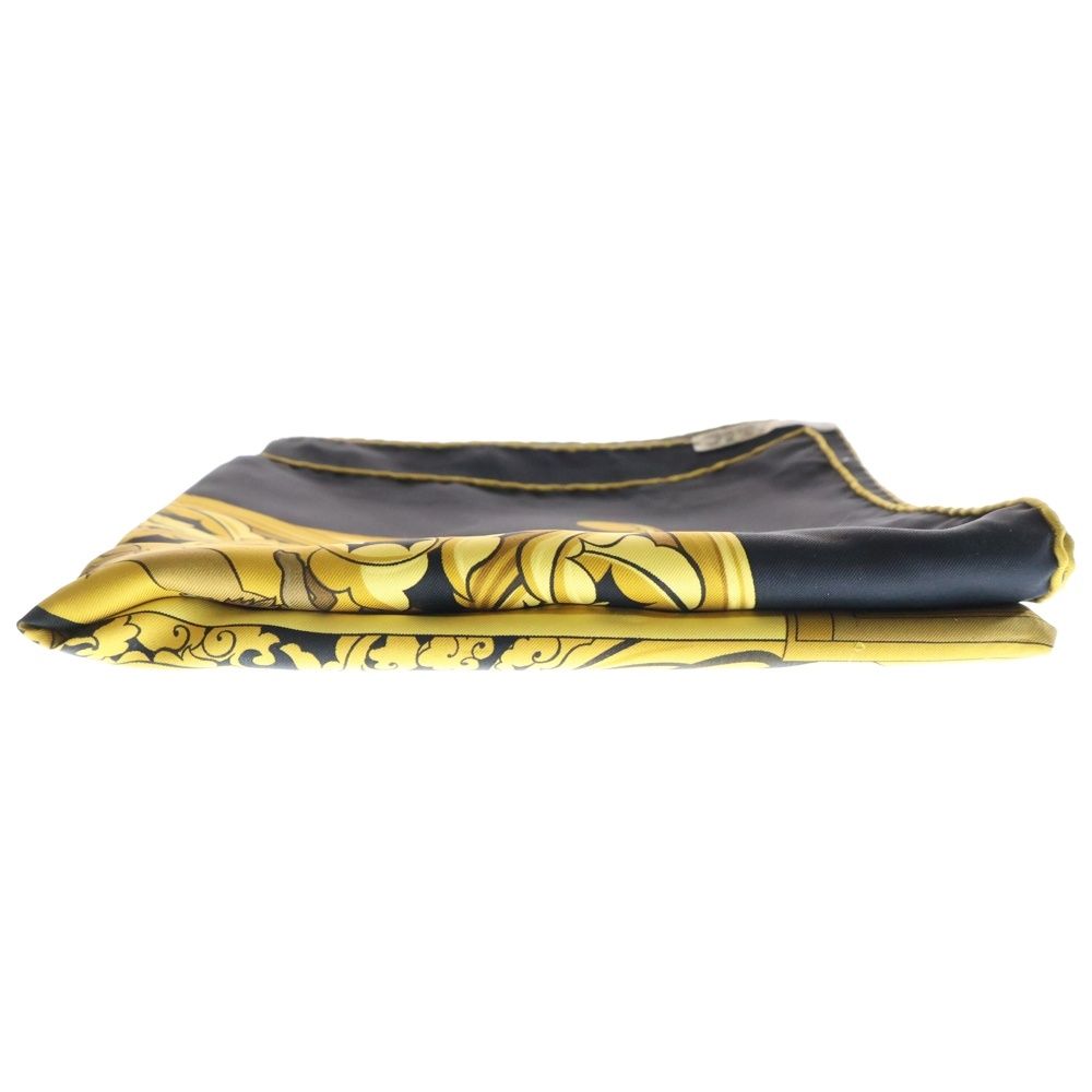 エルメス スカーフ カレ90 太陽の動物たち 黒×金 エルメス スカーフ カレ90 太陽の動物たち 黒×金 中古】 エルメス