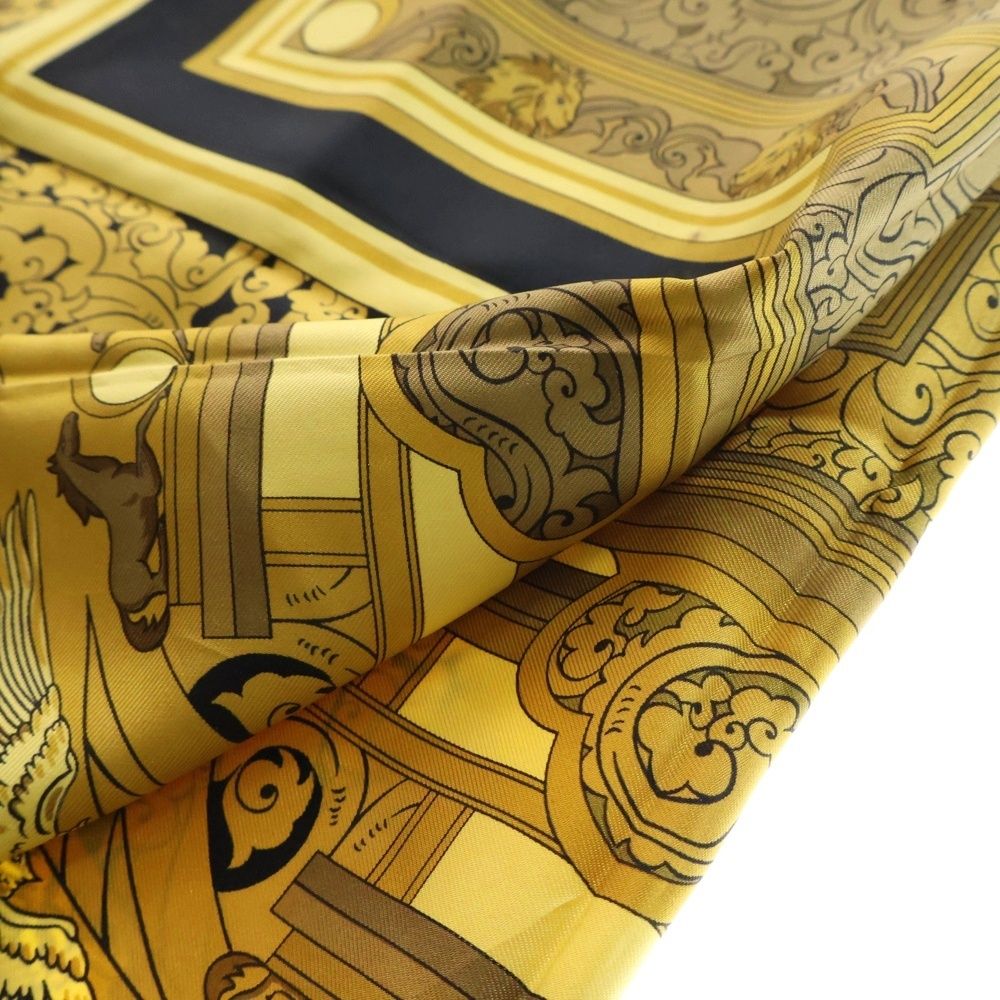 HERMES (エルメス) カレ90 ANIMAUX SOLAIRES 太陽の動物たち ブラック