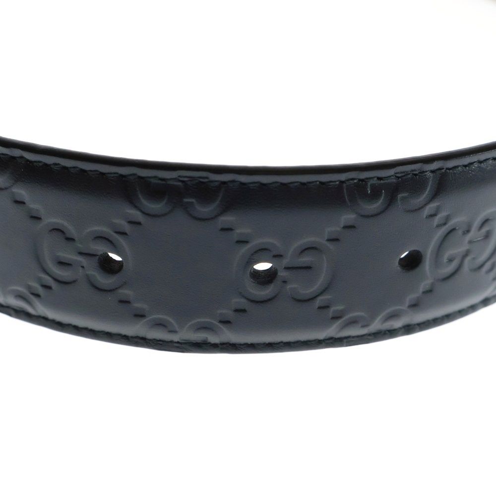 GUCCI (グッチ) グッチシマ インターロッキングG レザー ベルト