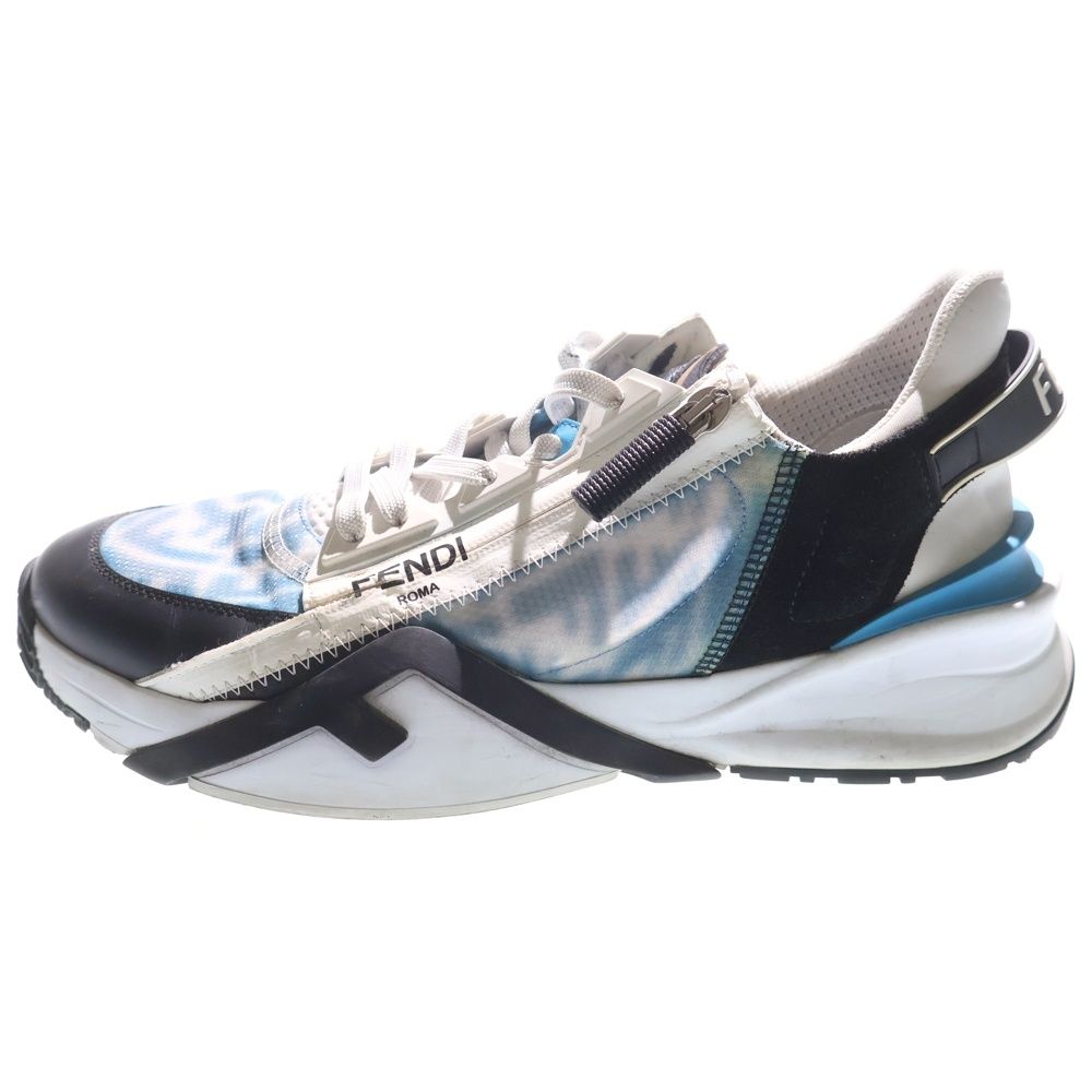 FENDI (フェンディ) FLOW フロー ロゴ サイドジップ レザー レース