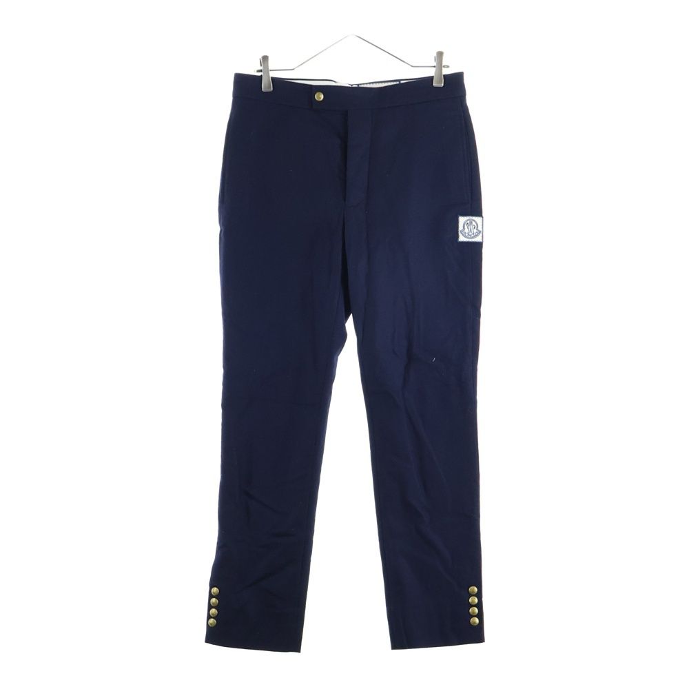 モンクレール ガムブルー ウール パンツ サイズ1 MONCLER (モンクレール) GAMME BLEU ガムブルー ロゴ ワッペン ウール