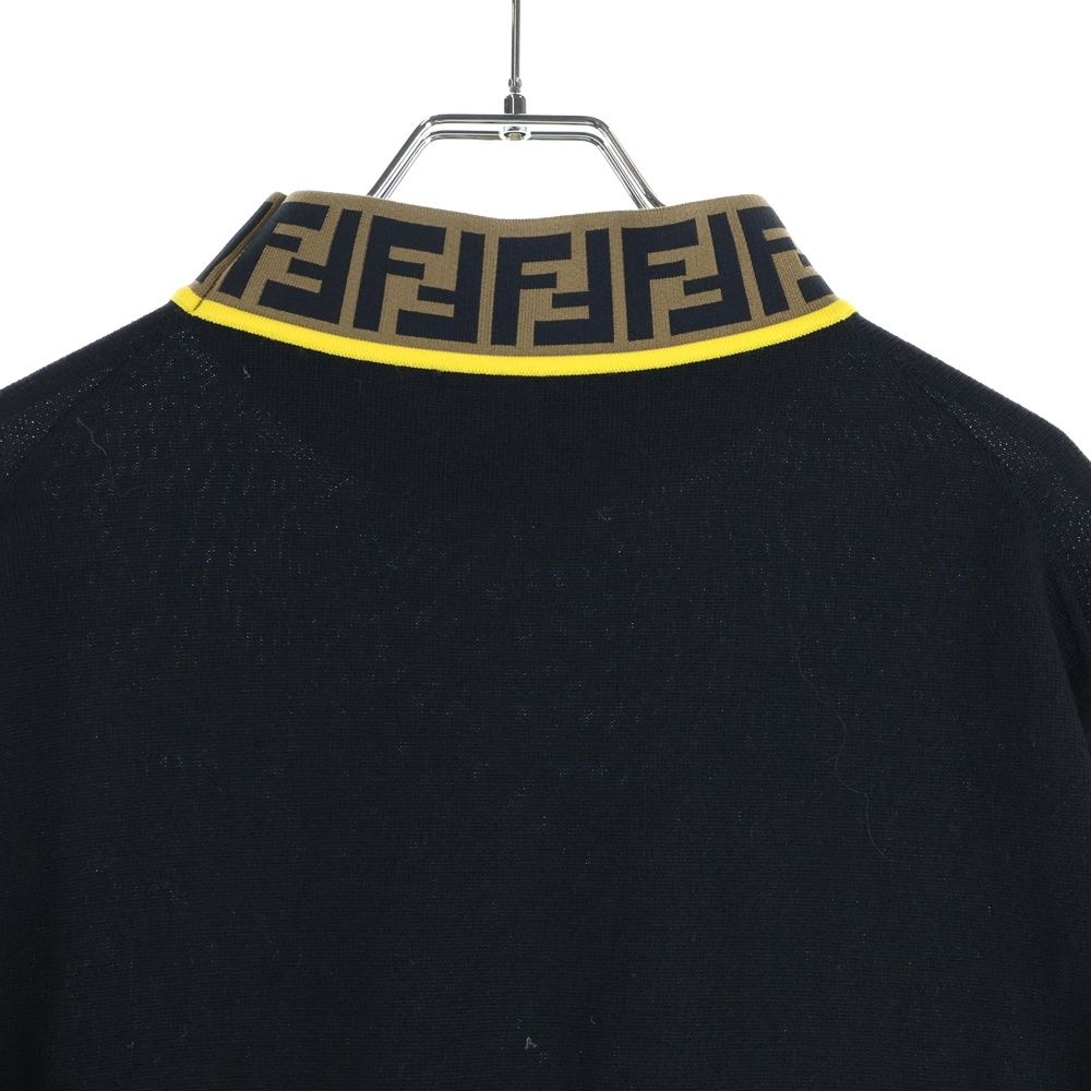 FENDI (フェンディ) ズッカ柄ハイネックニット FZZ411 A4GC ブラック