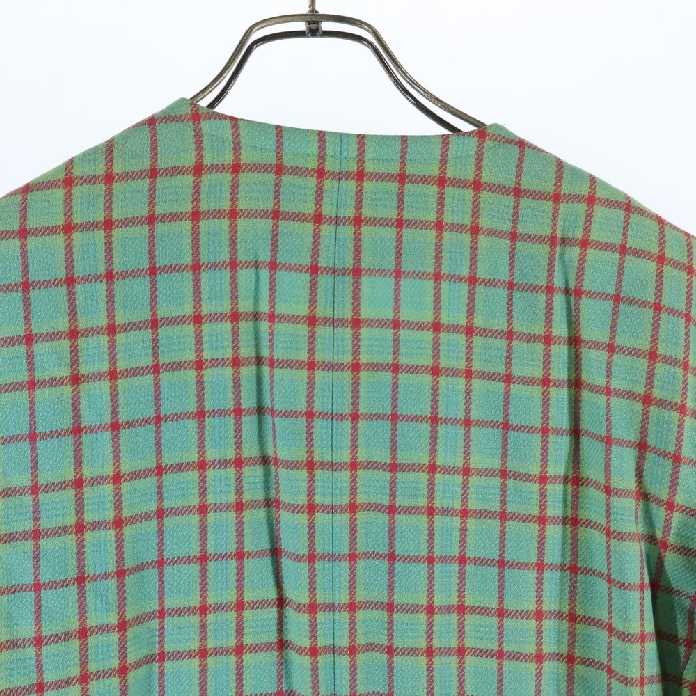 GIVENCHY (ジバンシィ) GLAMOUR チェック柄 ウール ノーカラー