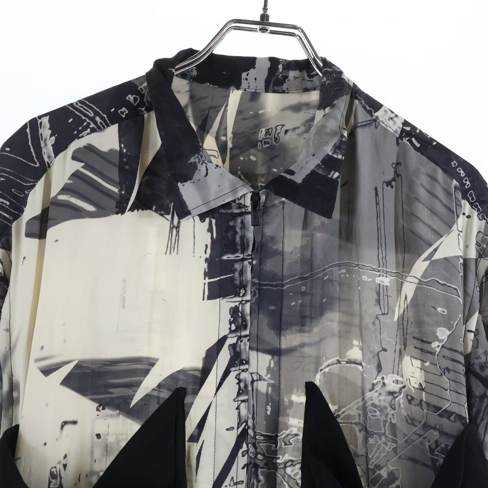 Yohji Yamamoto (ヨウジヤマモト) シルク グラフィックプリント ダブル