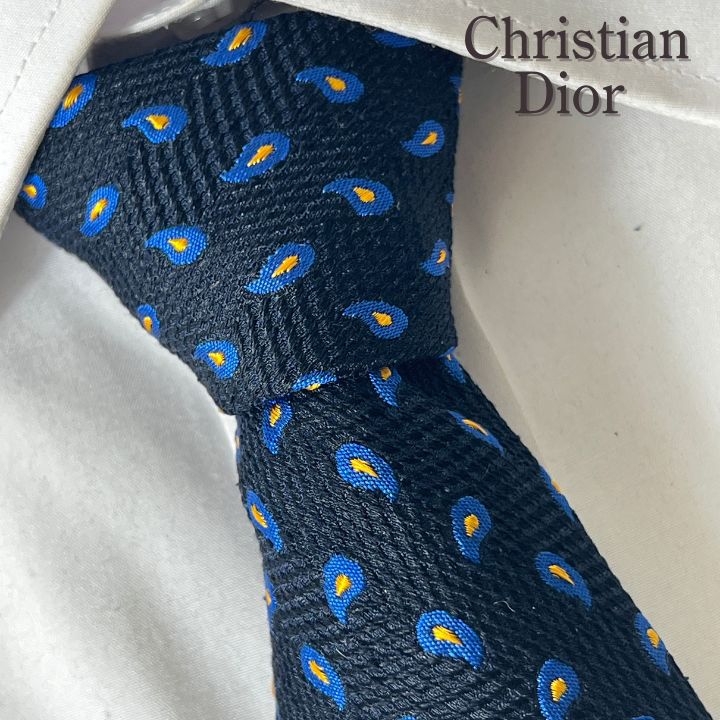 美品》Christian Dior (クリスチャン ディオール) シルクネクタイ