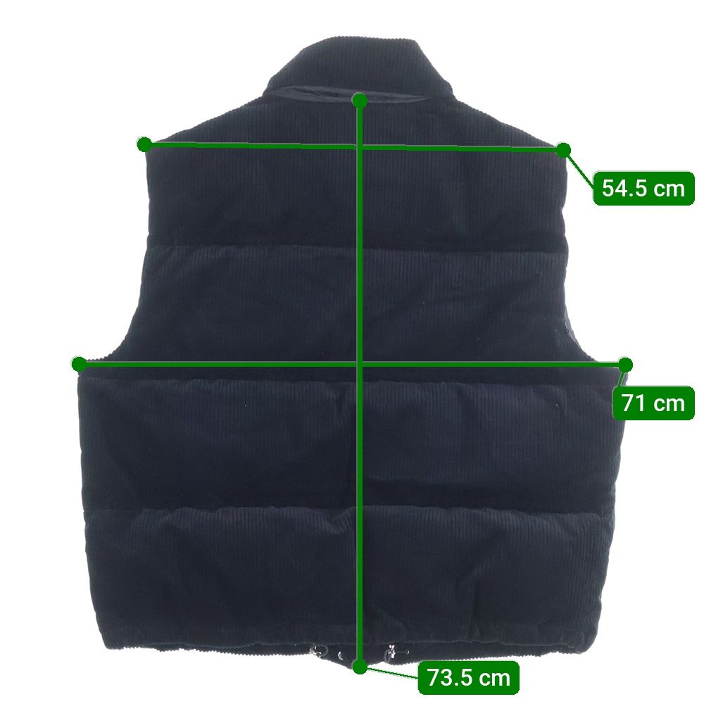 PRADA (プラダ) 25SS 三角プレートコーデュロイダウンベスト ブラック