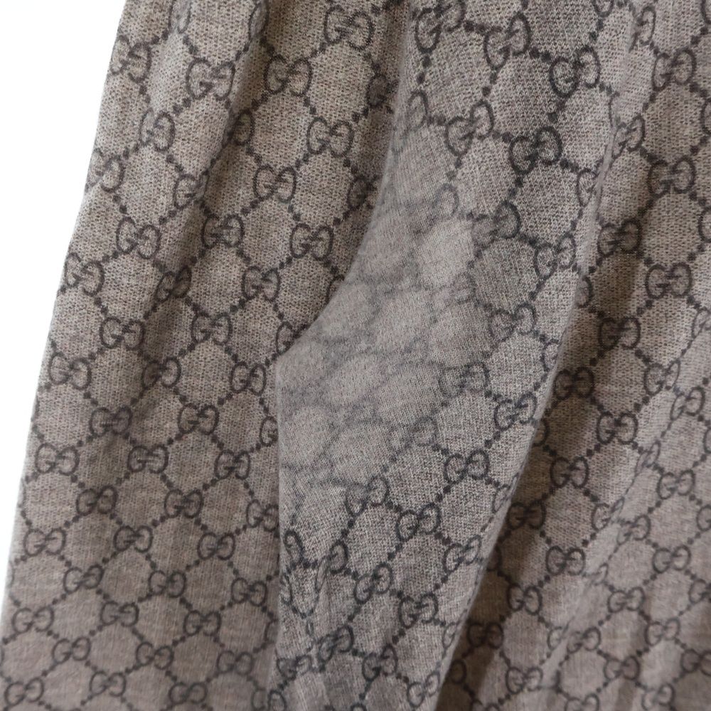 GUCCI カシミヤ Vネックセーター ベージュ GUCCI ベージュ Vネック セーター カシミアGGロゴ(S)超美品