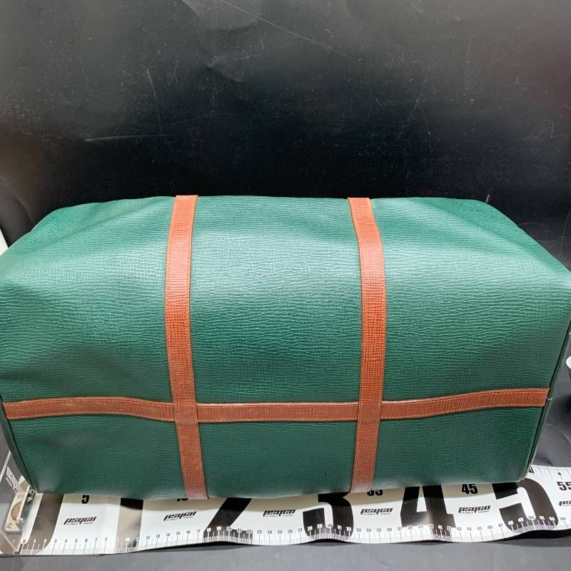 極美品 PHILIPPE CHARRIOL ボストンバッグ レザー グリーン 鍵