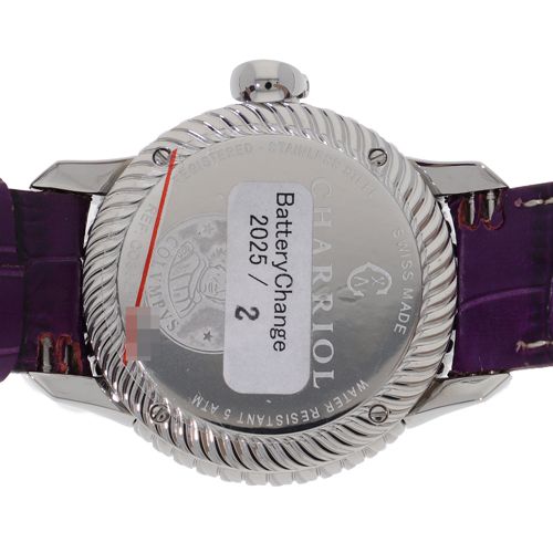 125886 CHARRIOL シャリオール C036Q パープル ステンレス レザー