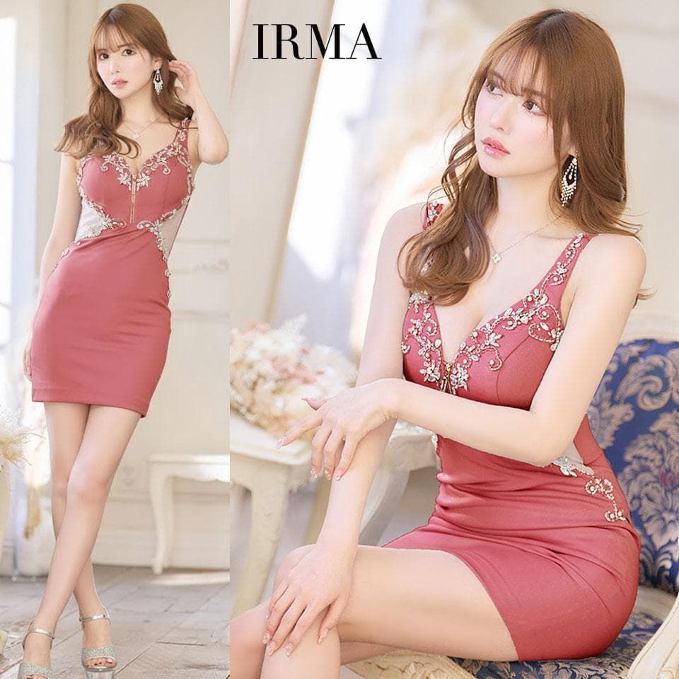 【IRMA / イルマ】バストジップ サイドシアー タイトミニドレス 31306 sugar キャバドレス IRMA / イルマ】バストジップ サイドシアー タイトミニドレス 31306