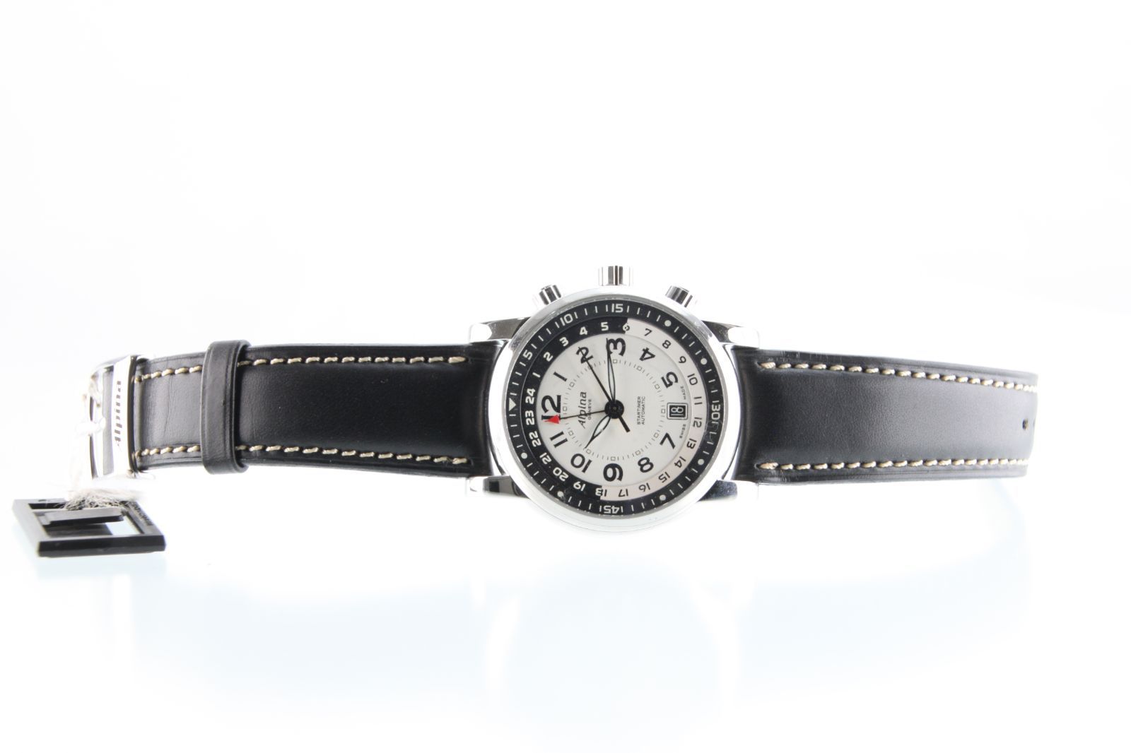 極美品】アルピナ スタータイマー II GMT ホワイト 自動巻 付属完備 A 