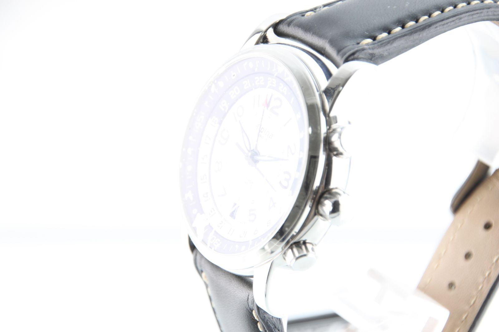 極美品】アルピナ スタータイマー II GMT ホワイト 自動巻 付属完備 A 