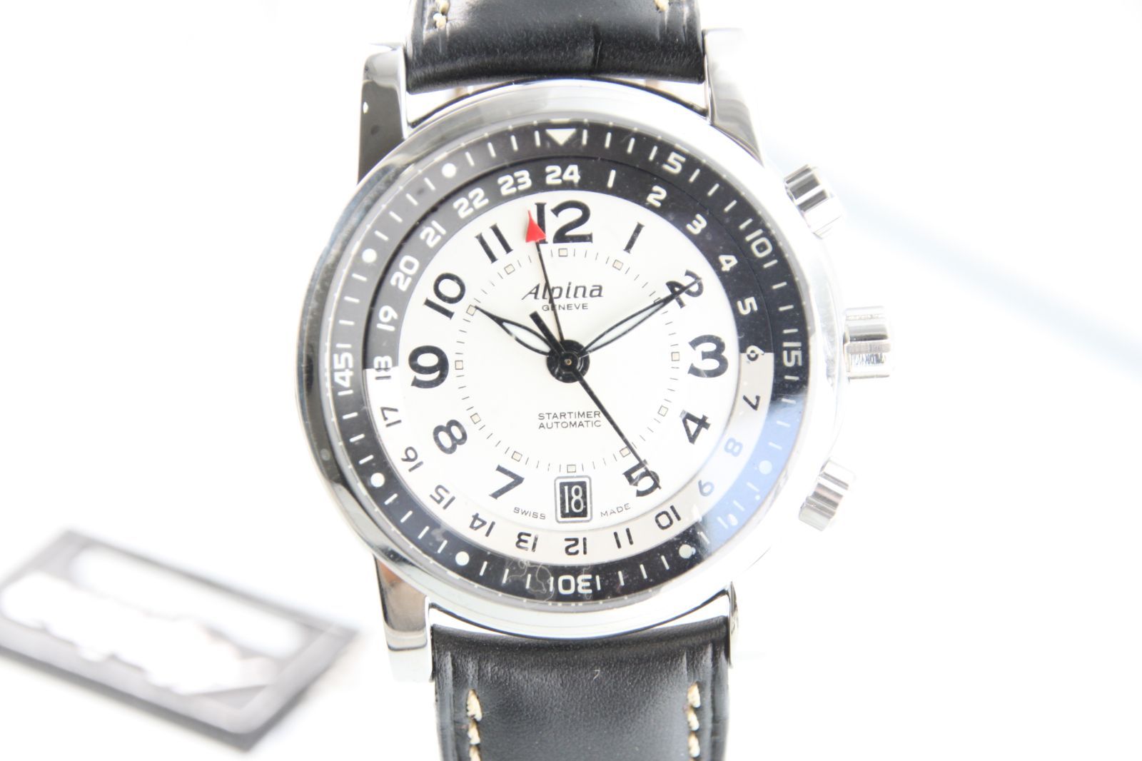 極美品】アルピナ スタータイマー II GMT ホワイト 自動巻 付属完備 A 
