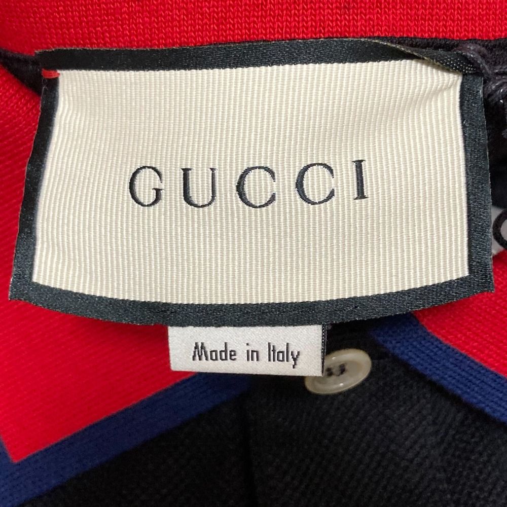 未使用 GUCCI グッチ ウェブストライプ ロングスリーブ ポロシャツ
