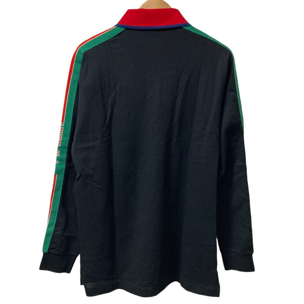 未使用 GUCCI グッチ ウェブストライプ ロングスリーブ ポロシャツ