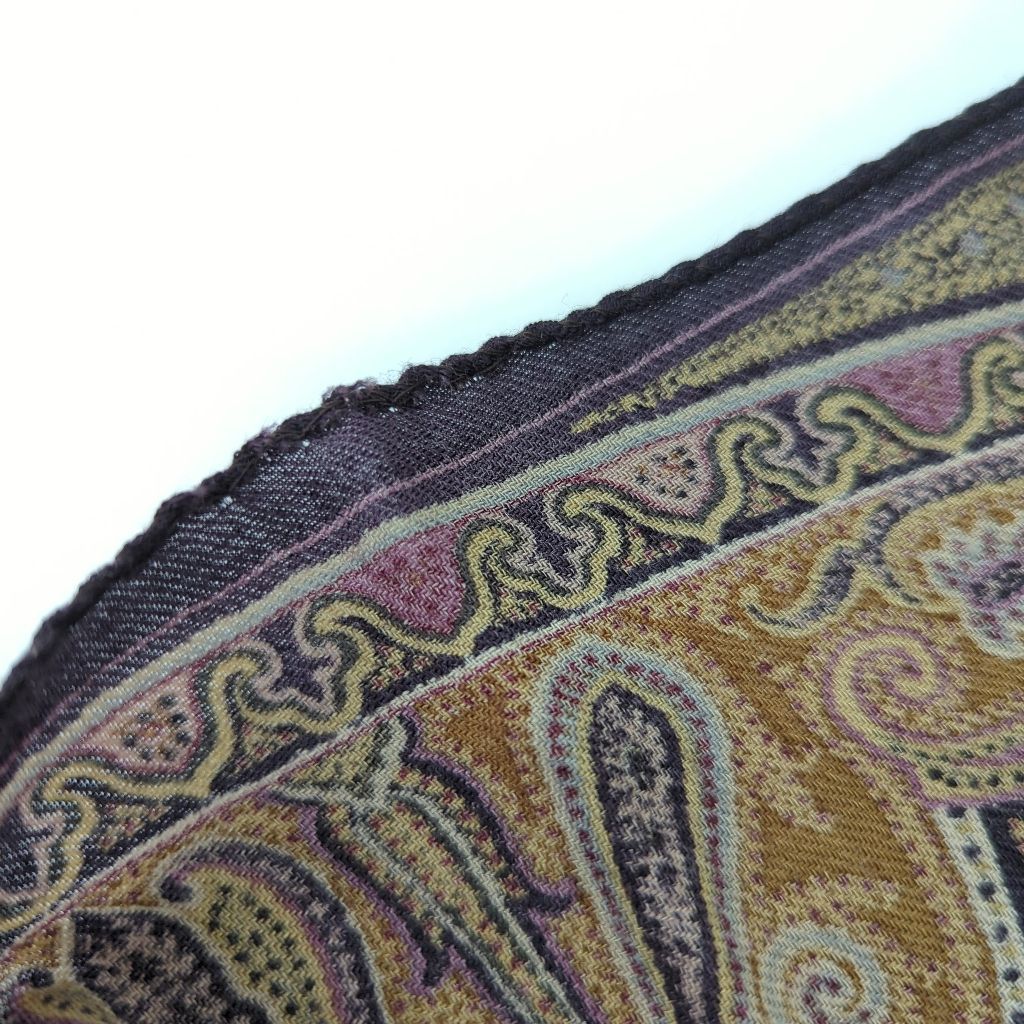 AG エトロ ETRO ストール スカーフ ペイズリー柄 ウール シルク