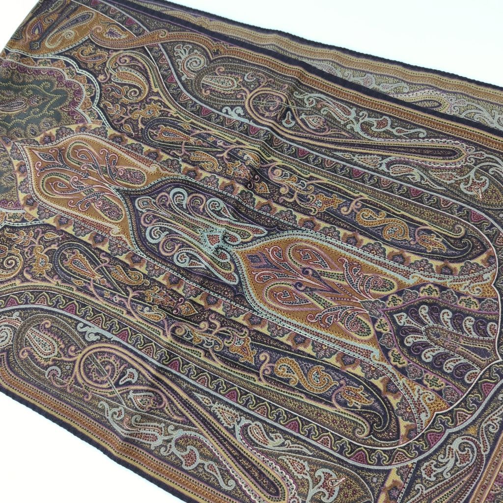 AG エトロ ETRO ストール スカーフ ペイズリー柄 ウール シルク