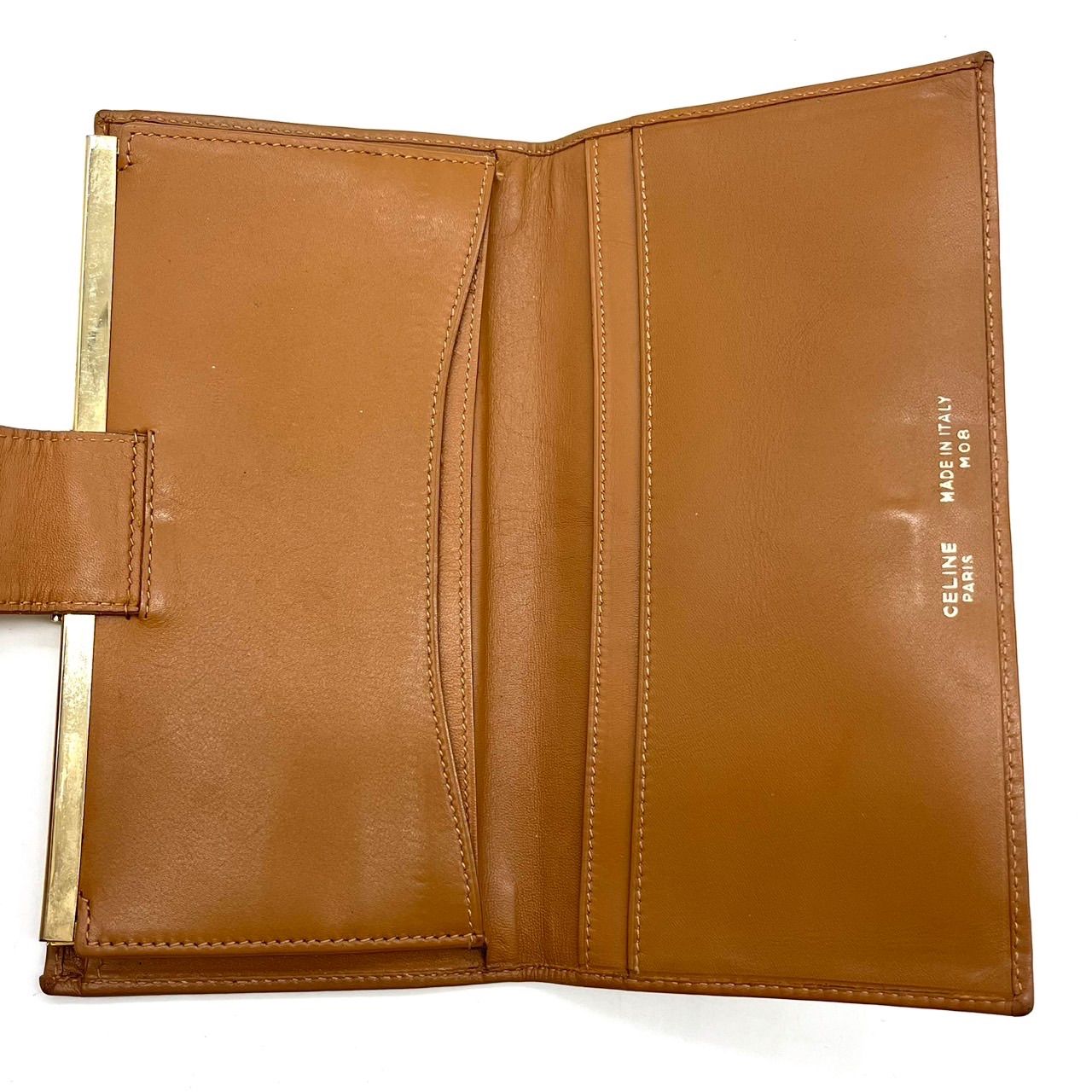 良品】CELINE セリーヌ トリオンフ マカダム がま口 長財布 PVC