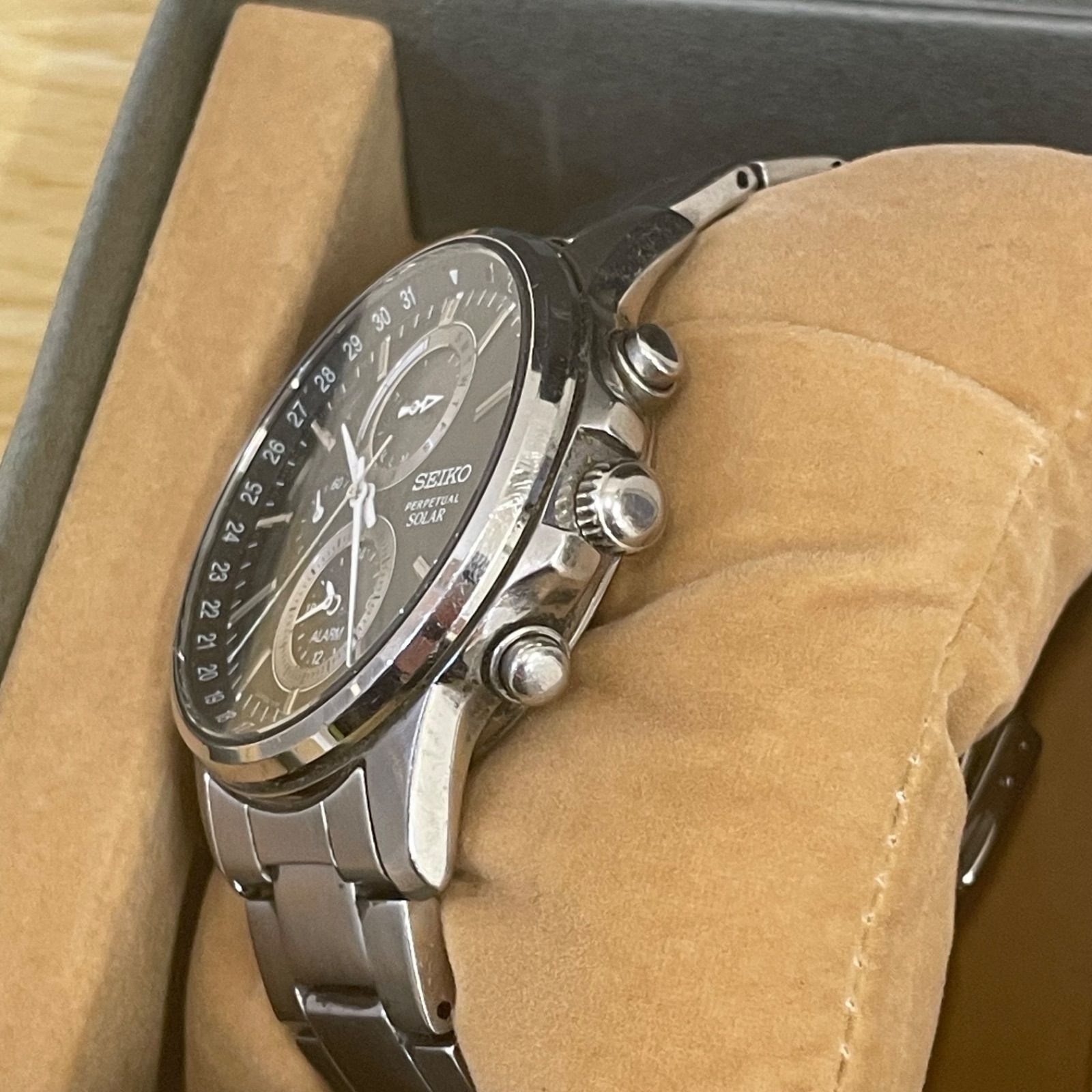 □SEIKO セイコー V198-0AC0 スピリット ソーラー時計 稼働品 A26-144 