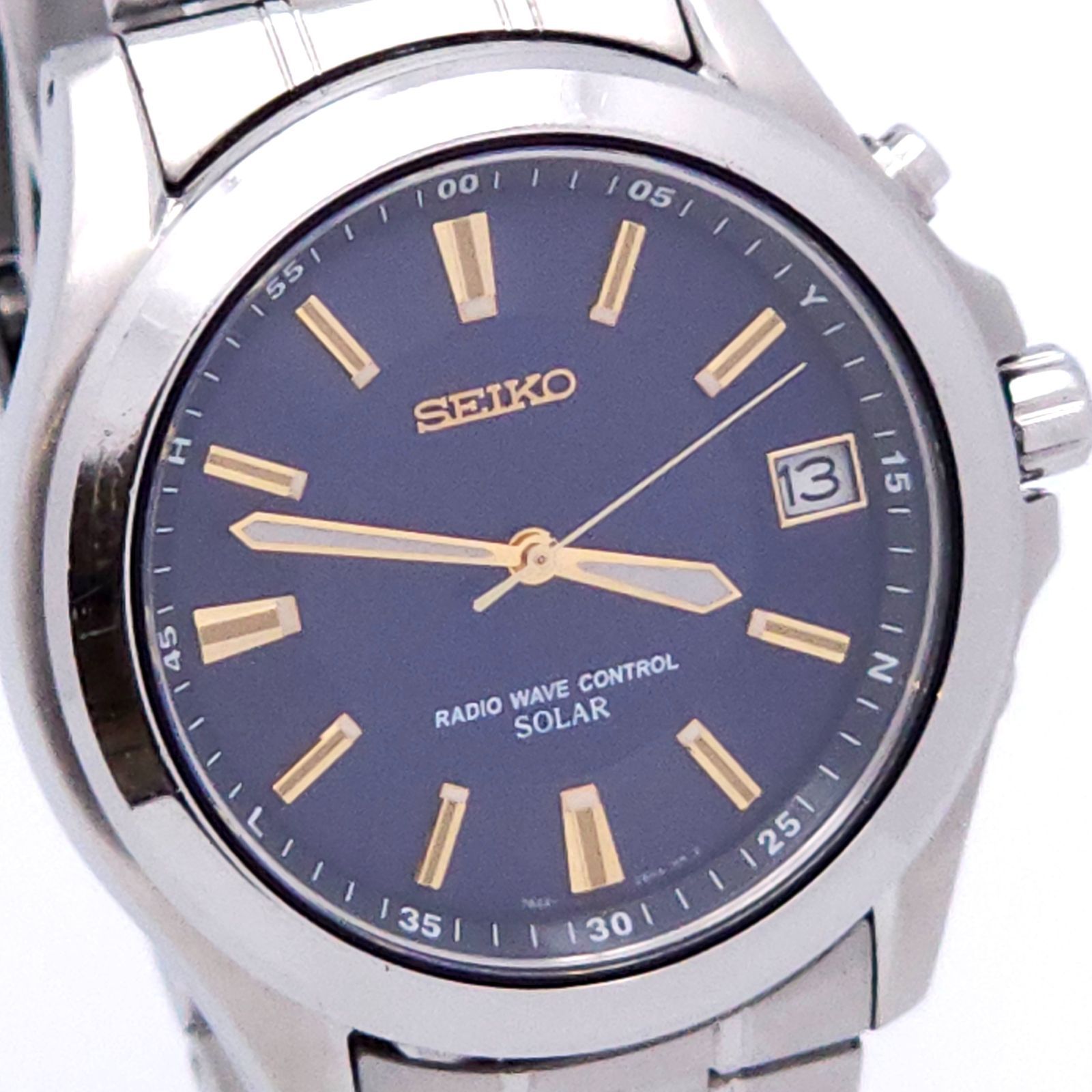 SEIKO セイコー 7B22-0AY0 ソーラー電波 動作品 濃青 - メルカリ