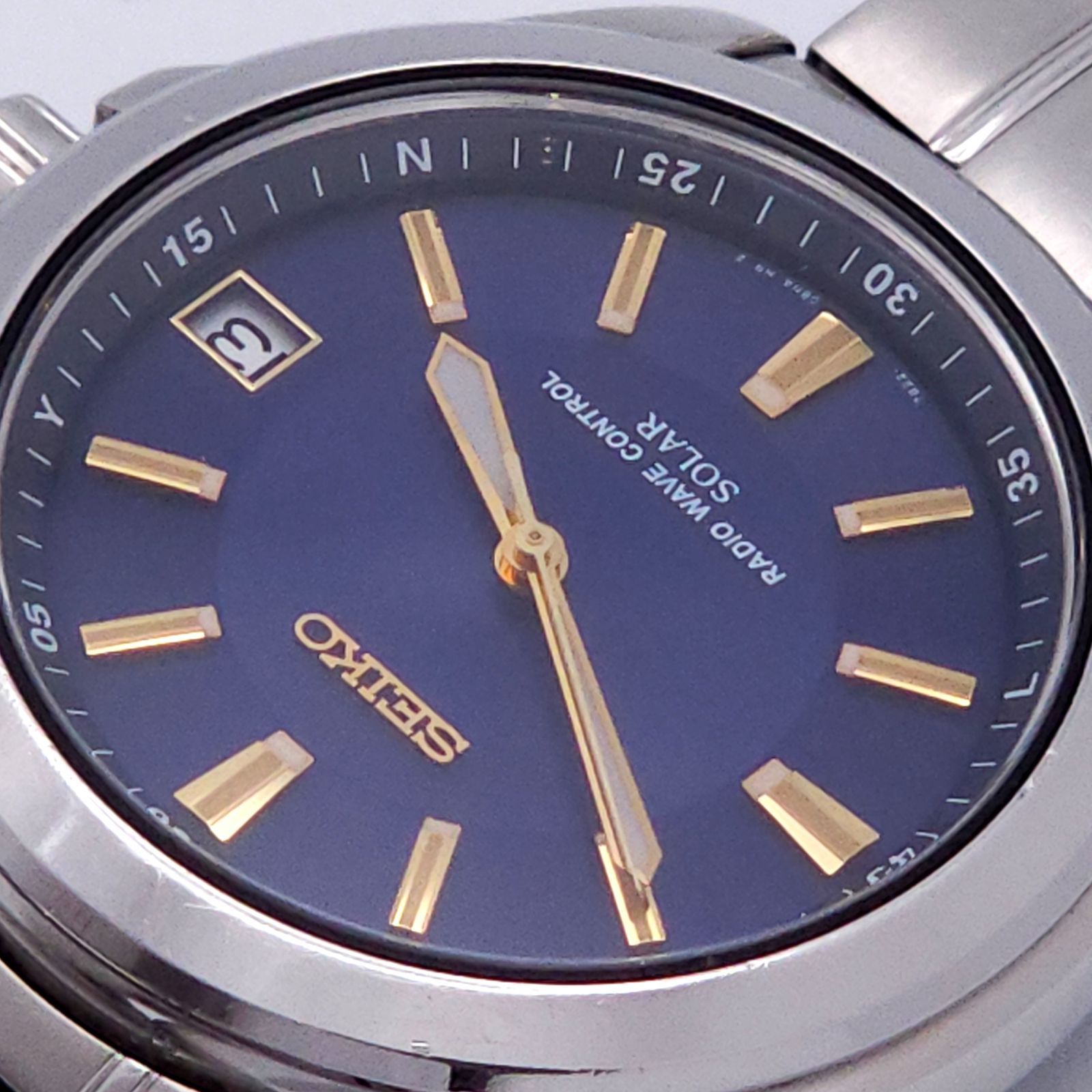 SEIKO セイコー 7B22-0AY0 ソーラー電波 動作品 濃青 - メルカリ