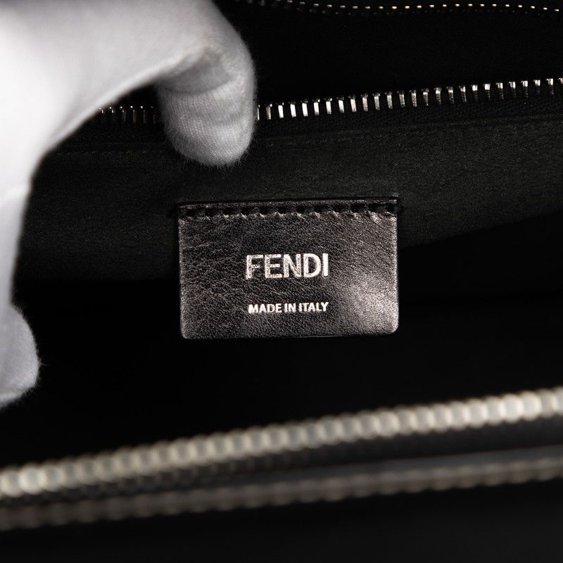 フェンディ ズッカ メッシュ×レザー ブラック FENDI（フェンディ） バッグ メンズ ブランド ズッカ トートバッグ