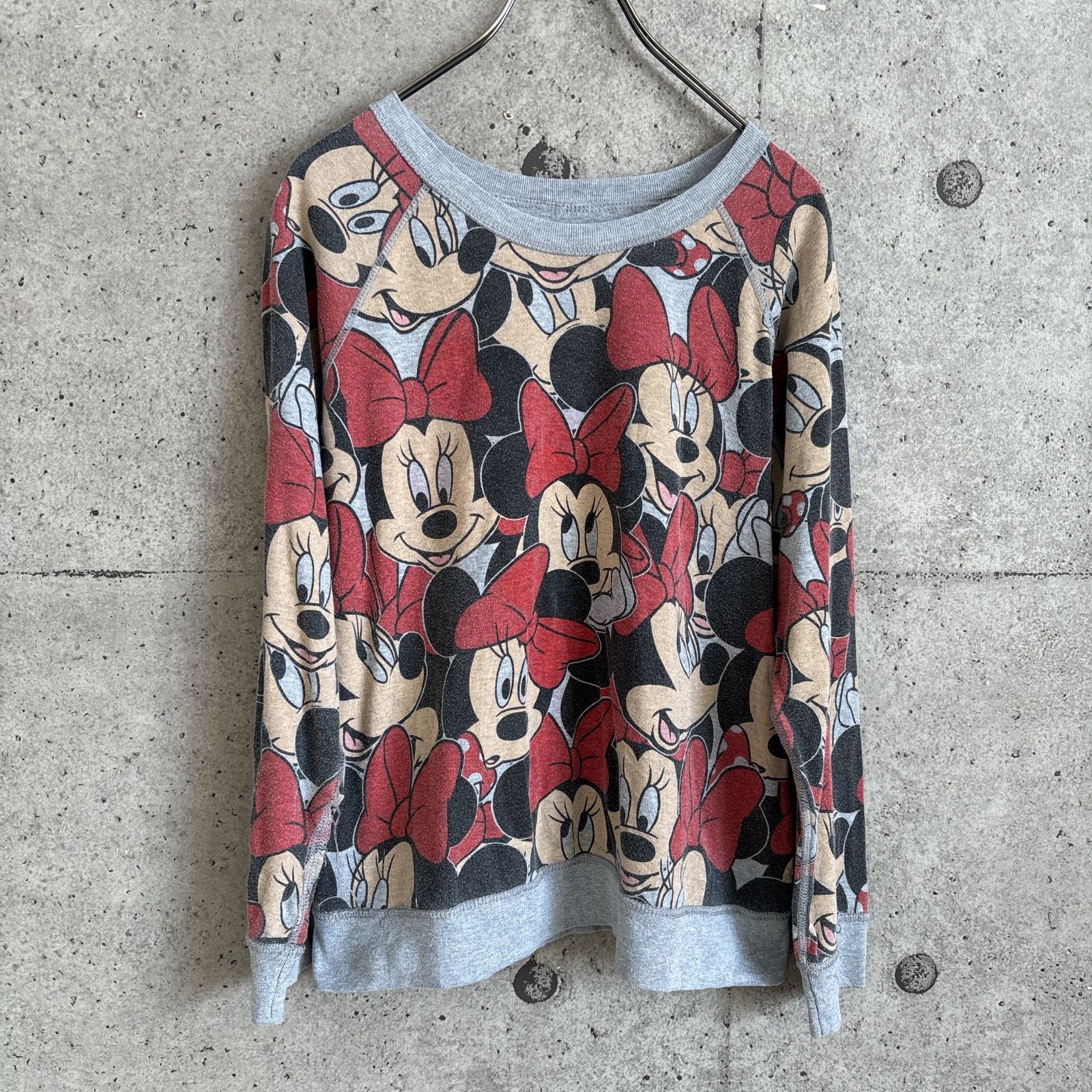 USED】US 古着 ミニーマウス リバーシブル スウェット USA古着 