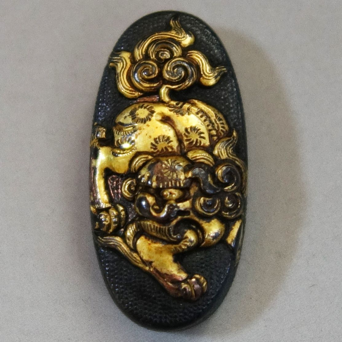 骨董品　古美術　金銀象嵌 赤銅魚々子地小柄 趣深き逸品です　刀装具 骨董品 古美術 金銀象嵌 赤銅魚々子地小柄 趣深き逸品です 刀装具