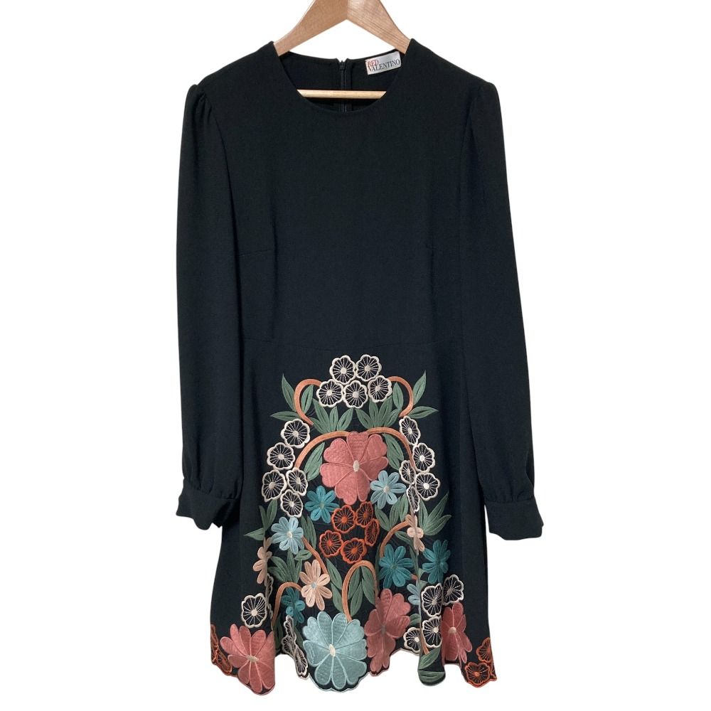 美品 RED VALENTINO レッドヴァレンティノ フラワーエンブロイダリー  