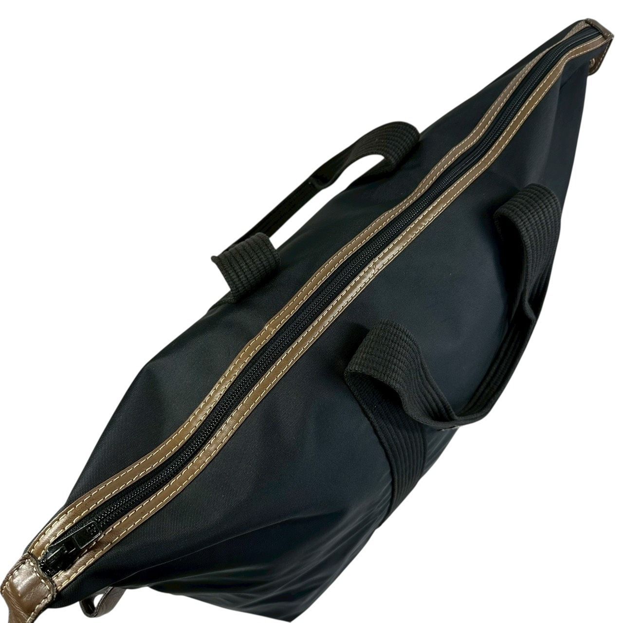 B4342】 Dunhill ダンヒル ボストンバッグ ナイロン ブラック ロゴ 大