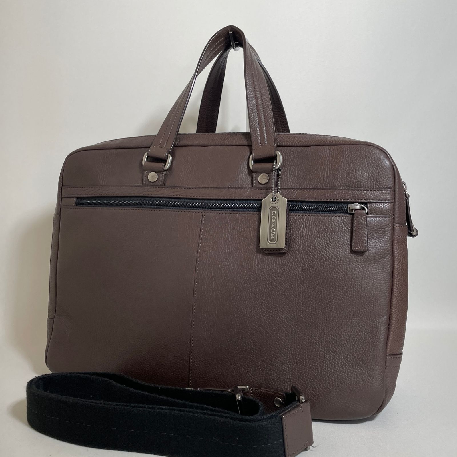 2512-171｜コーチ 2WAYビジネスバッグ レザー ダークブラウン - メルカリ