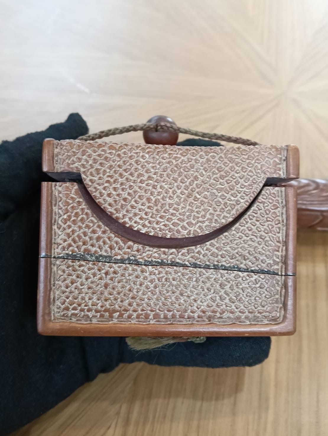中古品】煙管キセル & 煙管入れ 煙管筒 & 叺かます セット 喫煙具