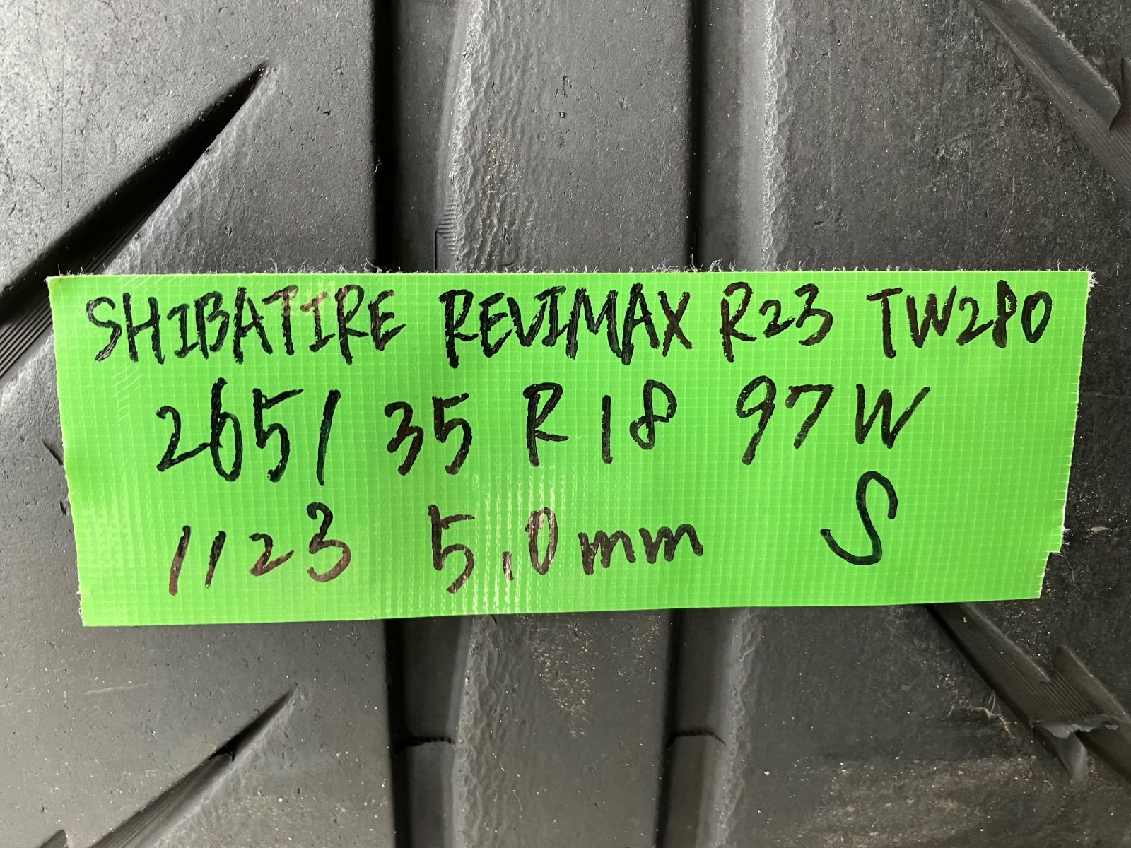 送料込み] 265/35R18 97W 2023年製 SHIBATIRE REVIMAX R23 TW280