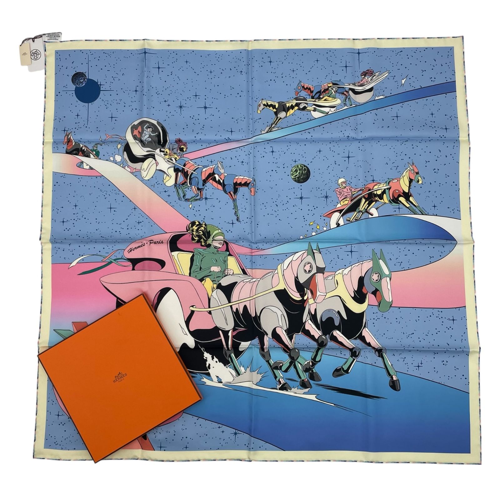 エルメス HERMES カレ90 スペーダービー 黒 HERMES（エルメス