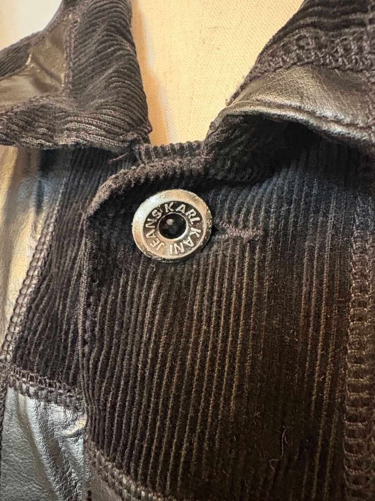 訳あり☆ジャケット】KARL KANI カールカナイ レザー コーデュロイ