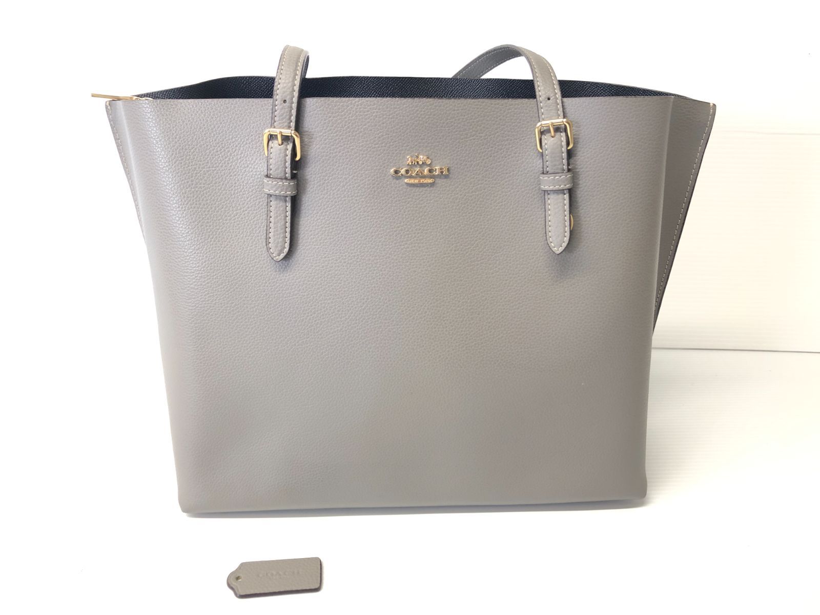 COACH グレー レザー トートバッグ COACH グレー レザートートバッグ - メルカリ