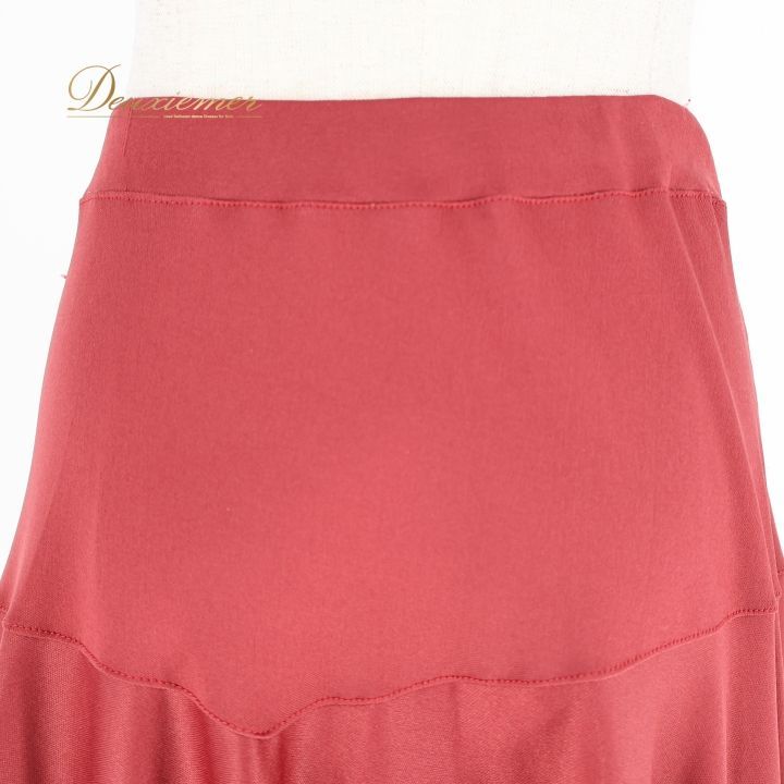 フラメンコ 衣装 ファルダ スカート レッド系 ブラウン系 無地