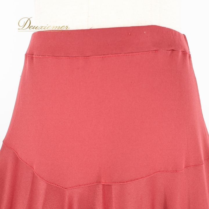 フラメンコ 衣装 ファルダ スカート レッド系 ブラウン系 無地