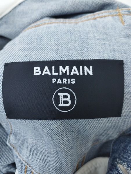 J297 [人気] BALMAIN バルマン デニムジャケット 44 インディゴ 日本製