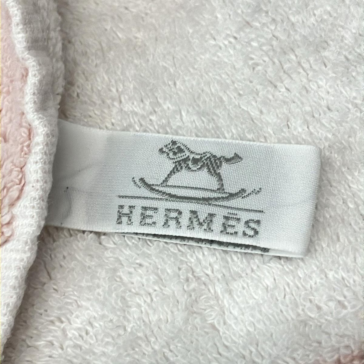 HERMES(エルメス) 小物美品 - ローズ・リラ フェイスタオル/アヴァロン