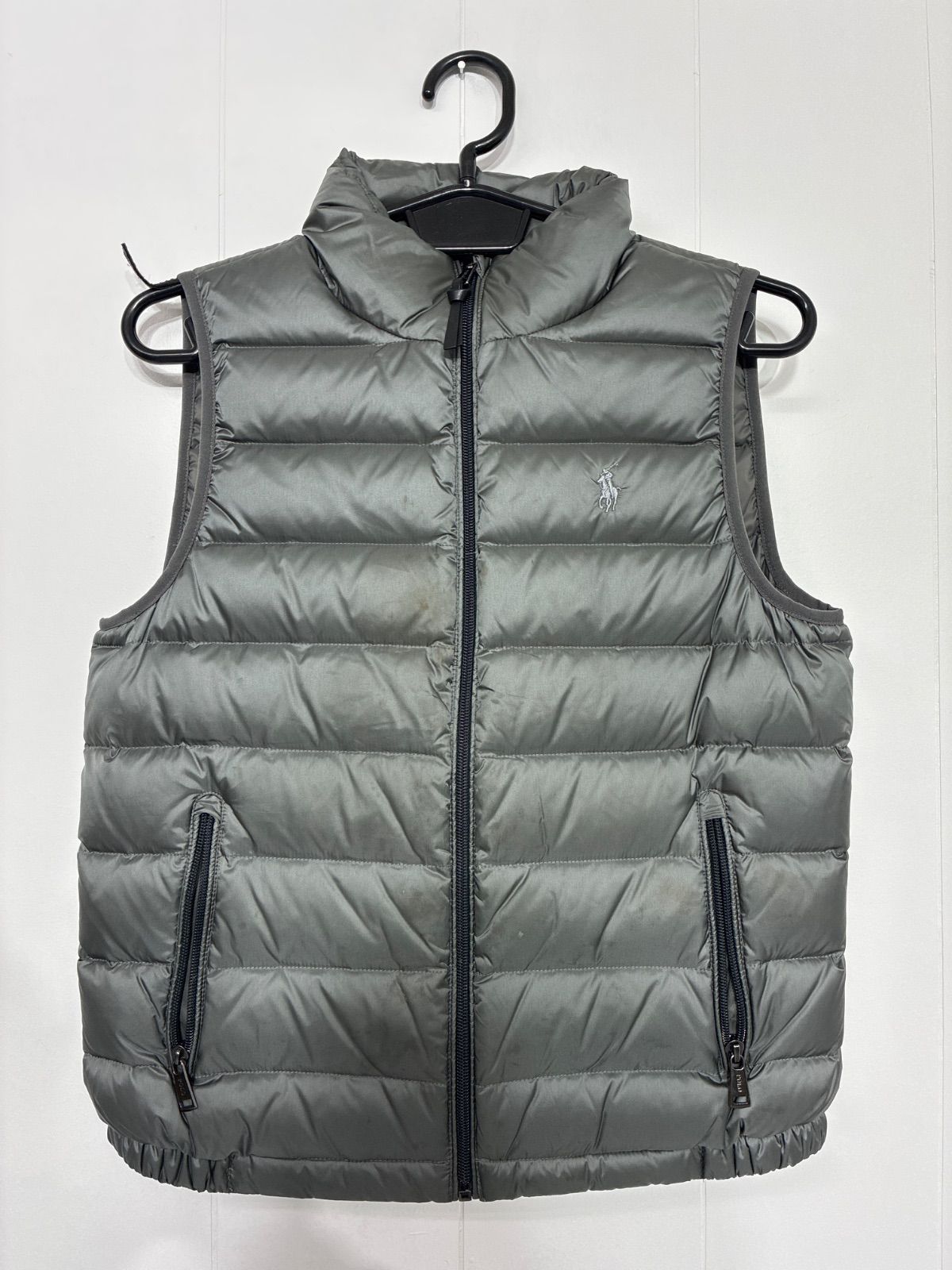 【美品】ポロラルフローレン ダウンベスト グレー XS 極美品 近年モデル ポロラルフローレン ダウンベスト 2way グレー L