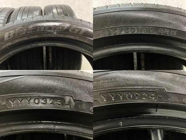 YOKOHAMA BluEarth-GT 195/50R19 19インチ 夏タイヤ 4本 23～24年製 60