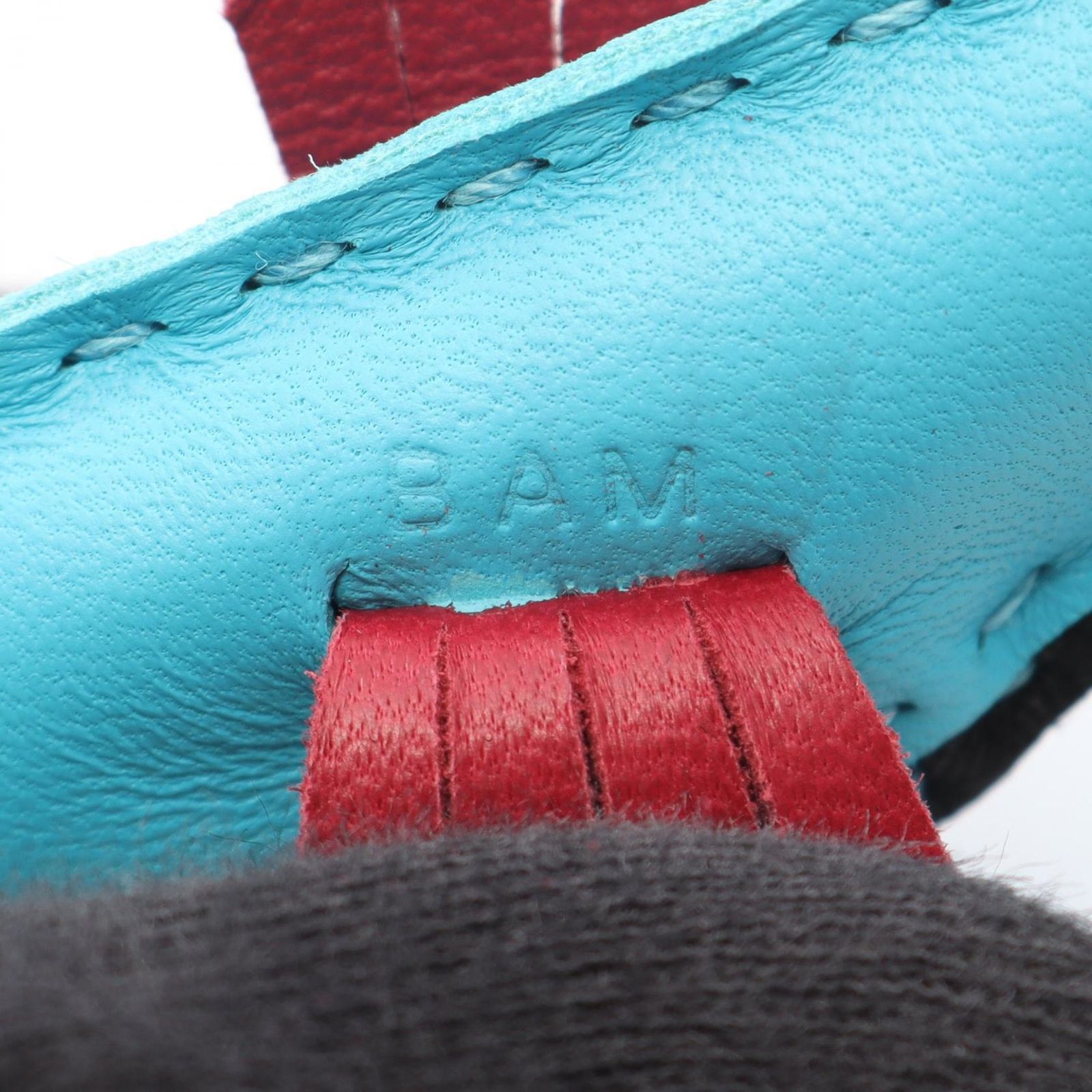 HERMES エルメス イポ タツノオトシゴ ブルーアズテック ルビー