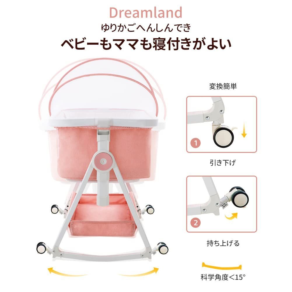  ベビーベッド 簡易 移動式 コンパクト 高さ調整 組立簡単 添い寝 持ち運び 折りたたみ 一年メーカー Esluve その他 文房具 事務用品