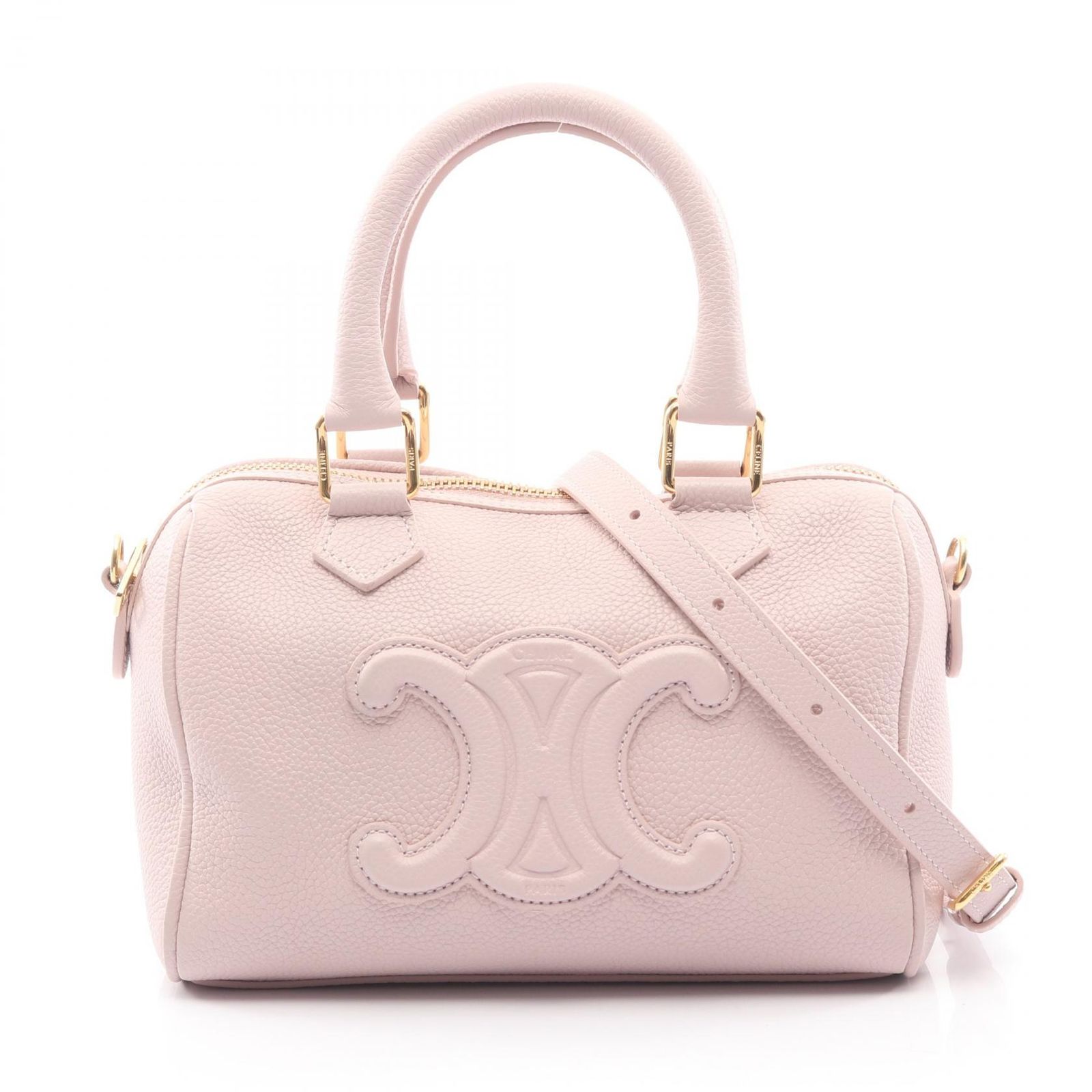 CELINE セリーヌ スモール ボストン キュイル トリオンフ ハンドバッグ