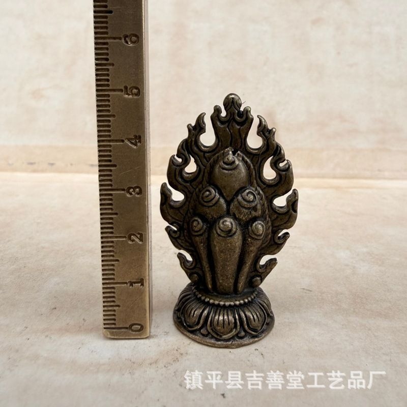 チベット真鍮の炎マニバ装飾品、レトロで昔ながらのエスニックスタイル